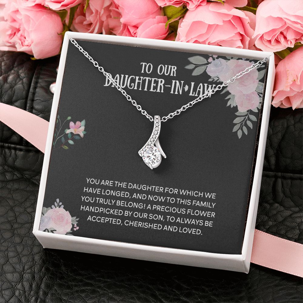 To Our Daughter-in-law Necklace from Mother-in-law Daughter-in-law Birthday Gift Alluring Beauty Necklace