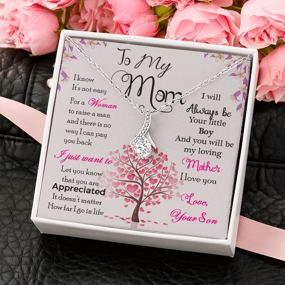 To My Mom Necklace Pendant Gift From Son I Know It's Not Easy For A Woman Necklace For To Mom Happy Mothers Day Mother In Law Gift On Birthday Anniversary Gift 30821 Alluring Beauty Necklace