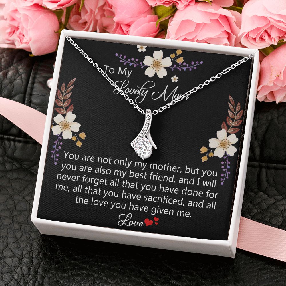 To My Mom Necklace, Gift For Mom, Mother's Day Gift from Daughter, Mom Jewelry Gift for Mothers Day, Birthday Gift for Mother, Moms Gift from Daughter Son, Necklace for Mom Mother15 Alluring Beauty Necklace