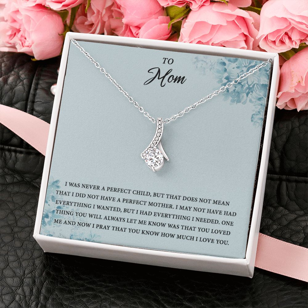 Mom Necklace Gifts for Mom from Daughter to Mom Gifts for Mothers Day from Daughter, To My Mom Necklace from Daughter to Mom Birthday Gifts Necklace with Message Card and Gift Box2227 Alluring Beauty Necklace