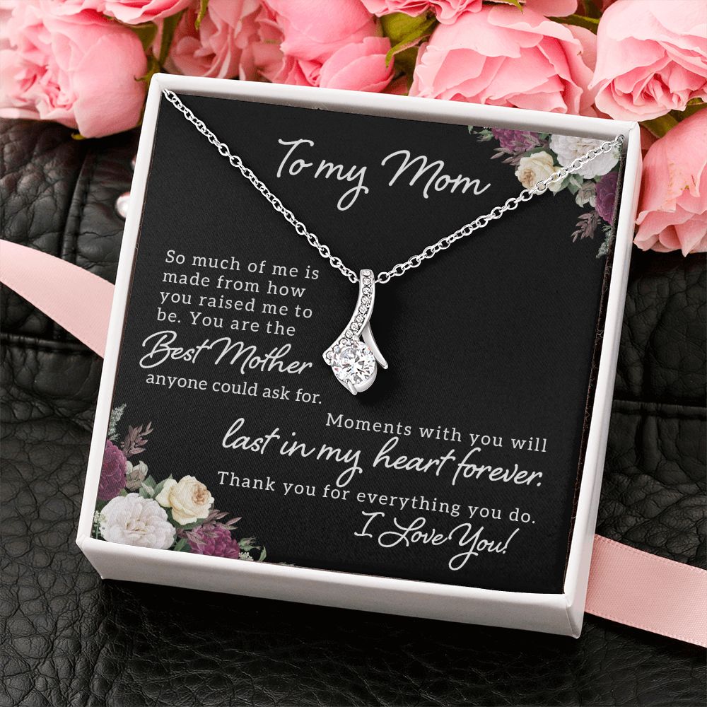 Mom Necklace Gifts for Mom from Daughter to Mom Gifts for Mothers Day from Daughter, To My Mom Necklace from Daughter to Mom Birthday Gifts Necklace with Message Card and Gift Box18 Alluring Beauty Necklace