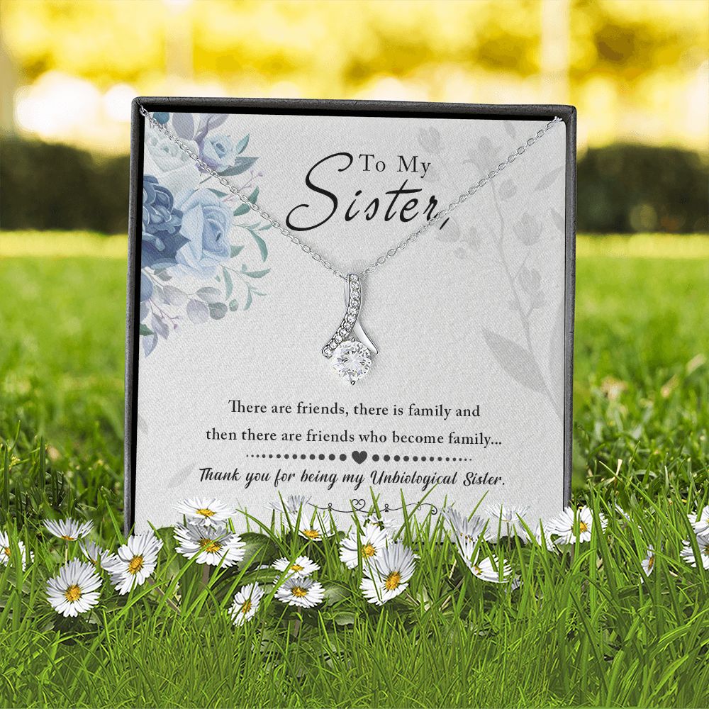 Unbiological Sister - Friends who become family Alluring Beauty Necklace