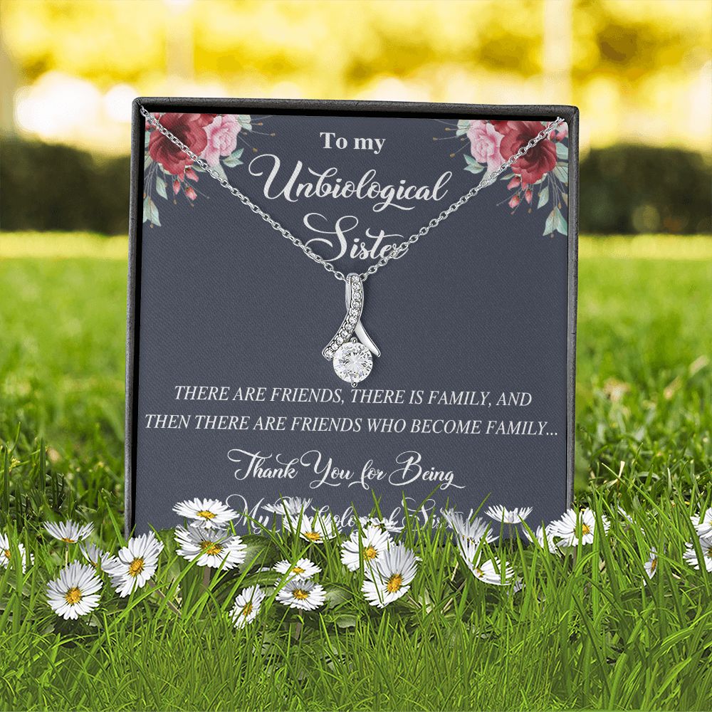 Unbiological Sister Alluring Beautiful Necklace, Best Friend Necklace, Soul Gift Alluring Beauty Necklace