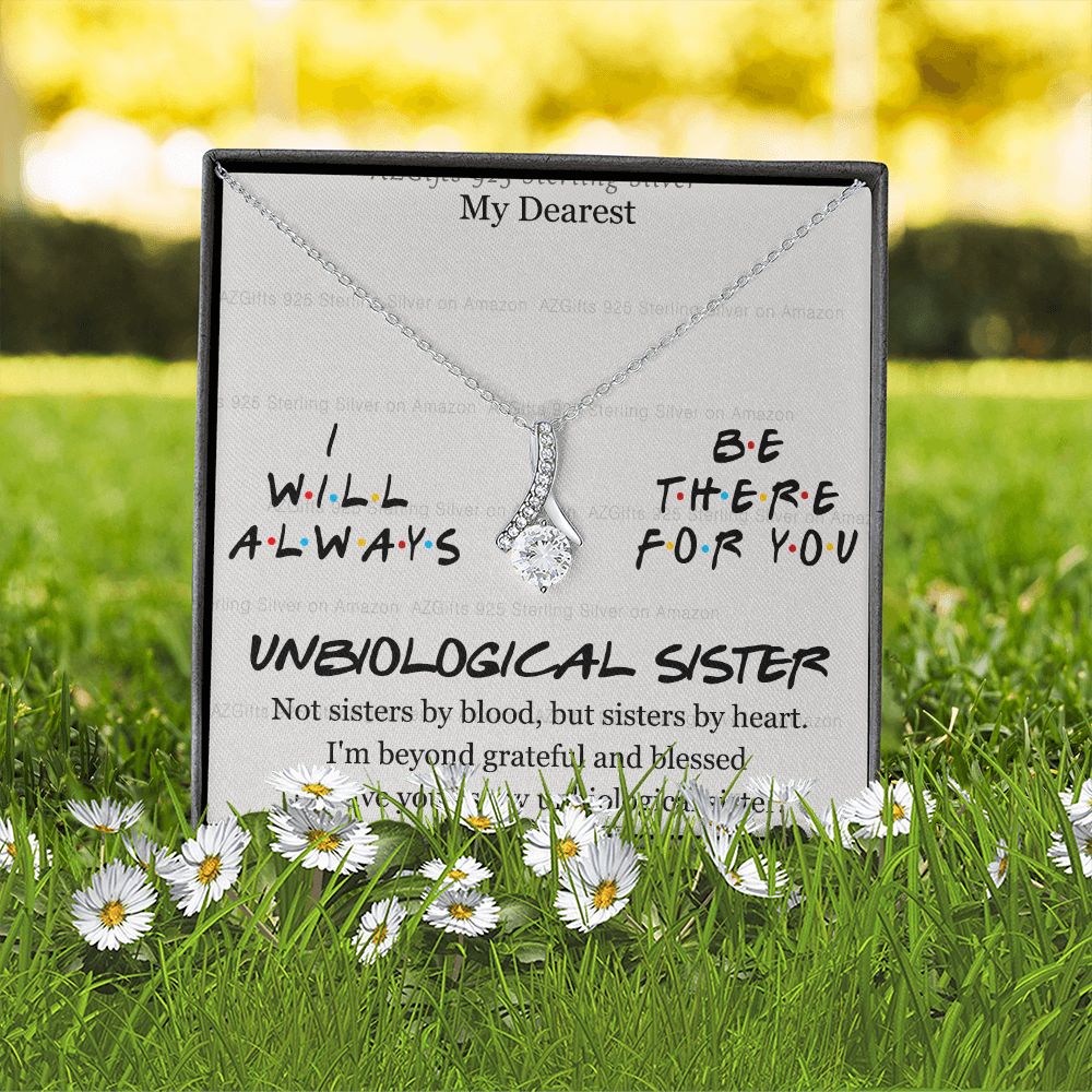 To My Unbiological Sister Necklace Pendant Gift for Soul Sister Unbiological Sister Gift for Women Girls My Unbiological Sister Jewelry Birthday Gift Idea 301 Alluring Beauty Necklace
