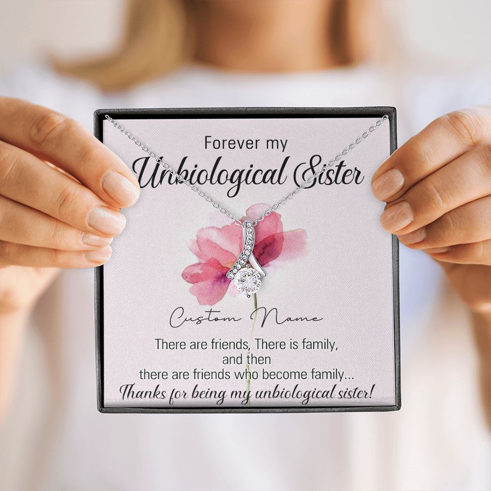 To My Unbiological Sister Necklace for Soul Sister Gift for Big Little Sorority Sister in Law Necklace for Sister Gift Tribe Jewelry Birthday Gift Idea for Best Friend 301 Alluring Beauty Necklace