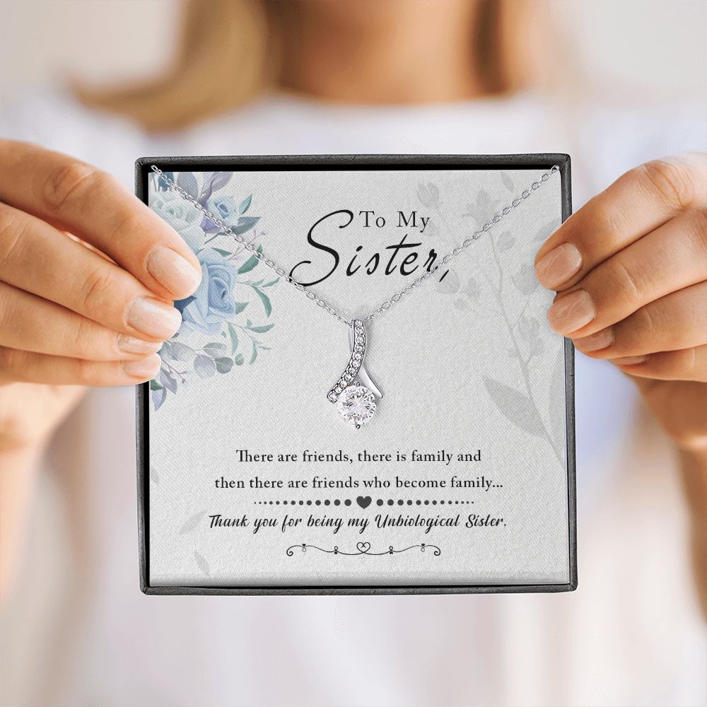 Unbiological Sister - Friends who become family Alluring Beauty Necklace