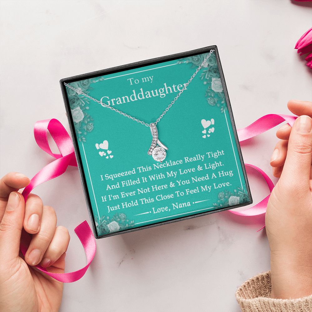 My Granddaughter Love Knot Necklace, Granddaughter Jewelry, Granddaughter Gift Alluring Beauty Necklace