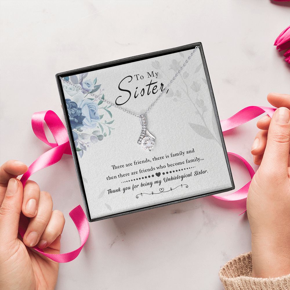 Unbiological Sister - Friends who become family Alluring Beauty Necklace