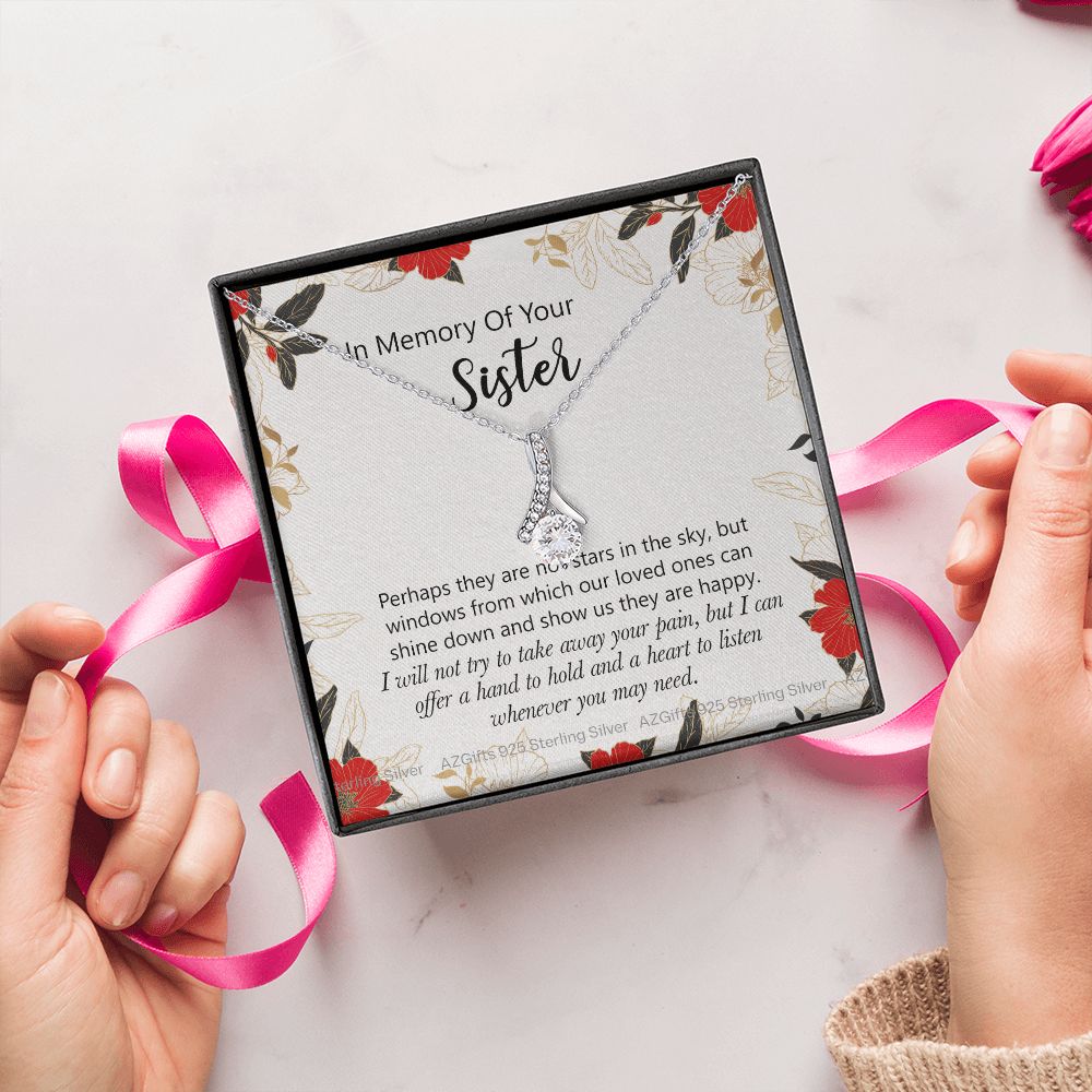 In Memory Of Your Sister Gift, Sympathy Loss Of Sister, Memorial Gift For Loss Of Sister , Sympathy Gift Loss Of A Sister, Loss Of A Sister Alluring Beauty Necklace