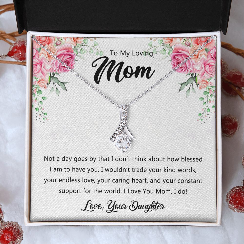 To My Mom Necklace, Gift For Mom, Mother's Day Gift from Daughter, Mom Jewelry Gift for Mothers Day, Birthday Gift for Mother, Moms Gift from Daughter Son, Necklace for Mom Mother 9 Alluring Beauty Necklace