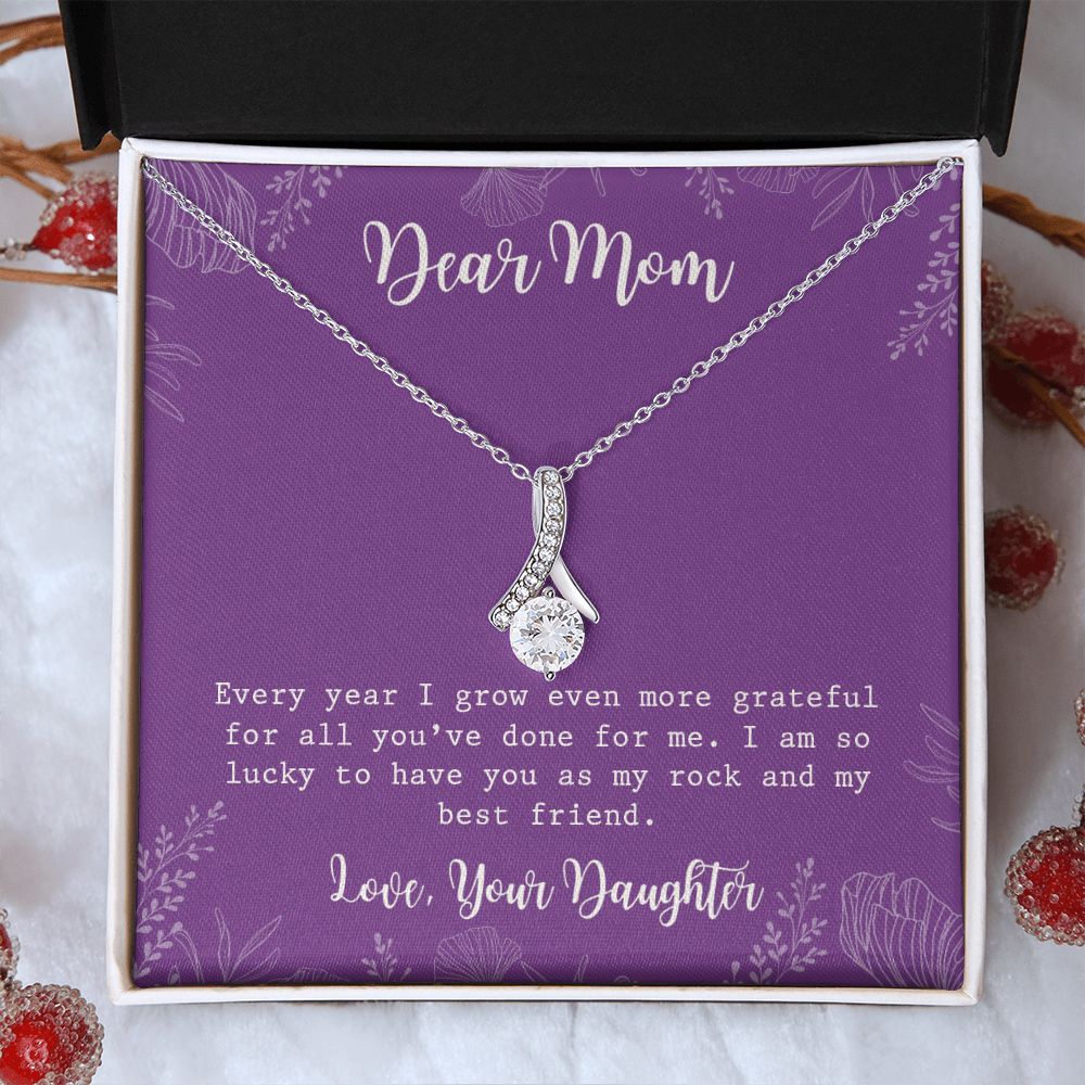 Mom Necklace Gifts for Mom from Daughter to Mom Gifts for Mothers Day from Daughter, To My Mom Necklace from Daughter to Mom Birthday Gifts Necklace with Message Card and Gift Box2234 Alluring Beauty Necklace