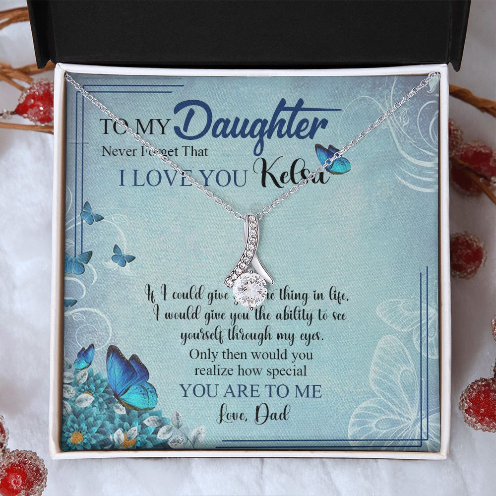 Mother Daughter Gift Ideas, To My Daughter Gift Necklace from Mom, Jewelry Pendant Present for Daughter, Birthday Christmas Gift Graduation Gifts for Daughters, Mother and Daughter Necklace 21 Alluring Beauty Necklace