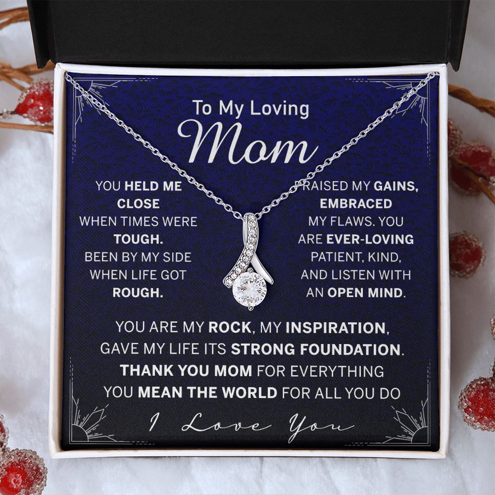 To My Mom Necklace, Gift For Mom, Mother's Day Gift from Daughter, Mom Jewelry Gift for Mothers Day, Birthday Gift for Mother, Moms Gift from Daughter Son, Necklace for Mom Mother Alluring Beauty Necklace
