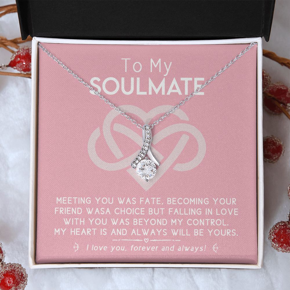 To My Soulmate Forever Love Necklace Gift For Soulmate Jewelry For Girlfriend Alluring Beauty Necklace