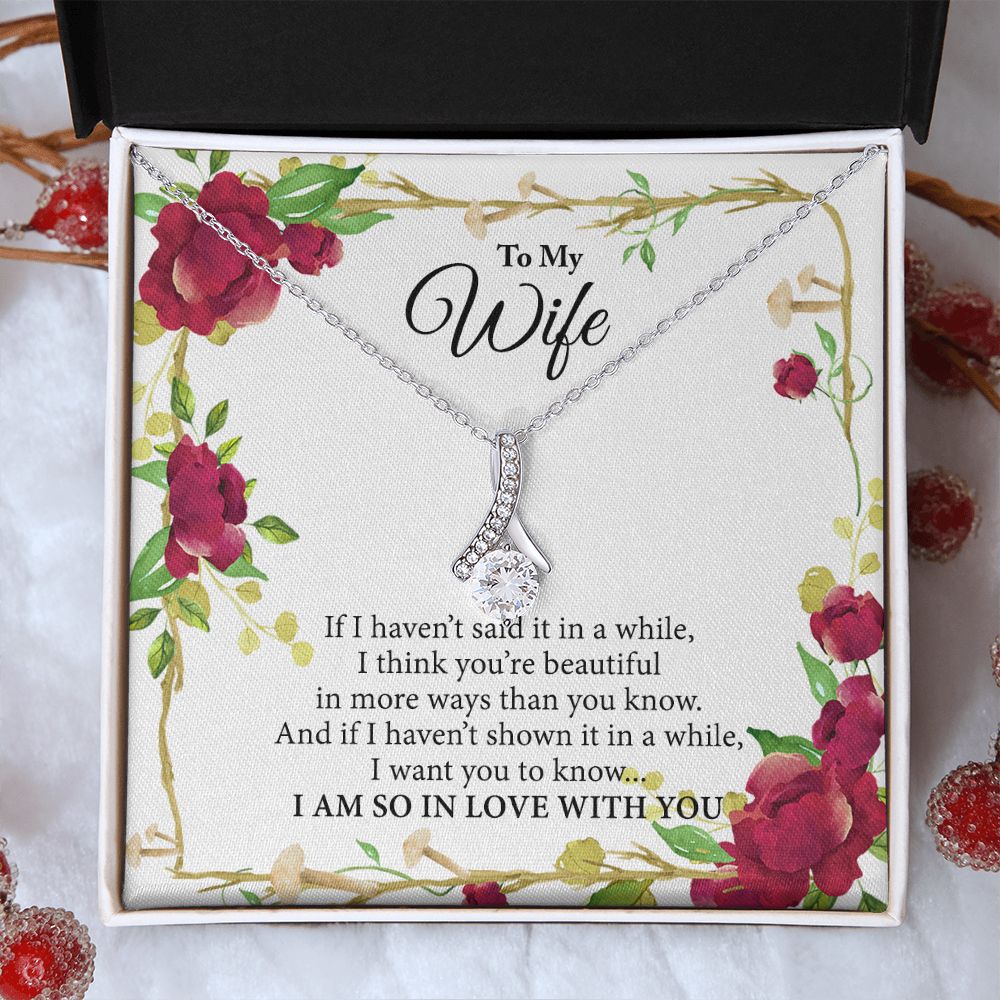 Birthday Gifts For Wife, Necklace Gifts For Wife From Husband, To My Wife Jewelry For Women , To My Wife Necklace  from Husband Wedding Anniversary Present For Wife, Beautiful Wife Jewelry Christmas19 Alluring Beauty Necklace