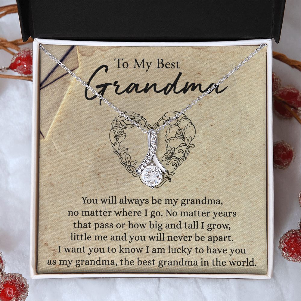 To My Grandma Necklace, Gift for Grandmother Necklace, Mothers Day Gift For Grandma Nana, Grandma Jewelry From Grandchildren GrandKids , Jewelry Box Gift For Grandma Grandmother6 Alluring Beauty Necklace