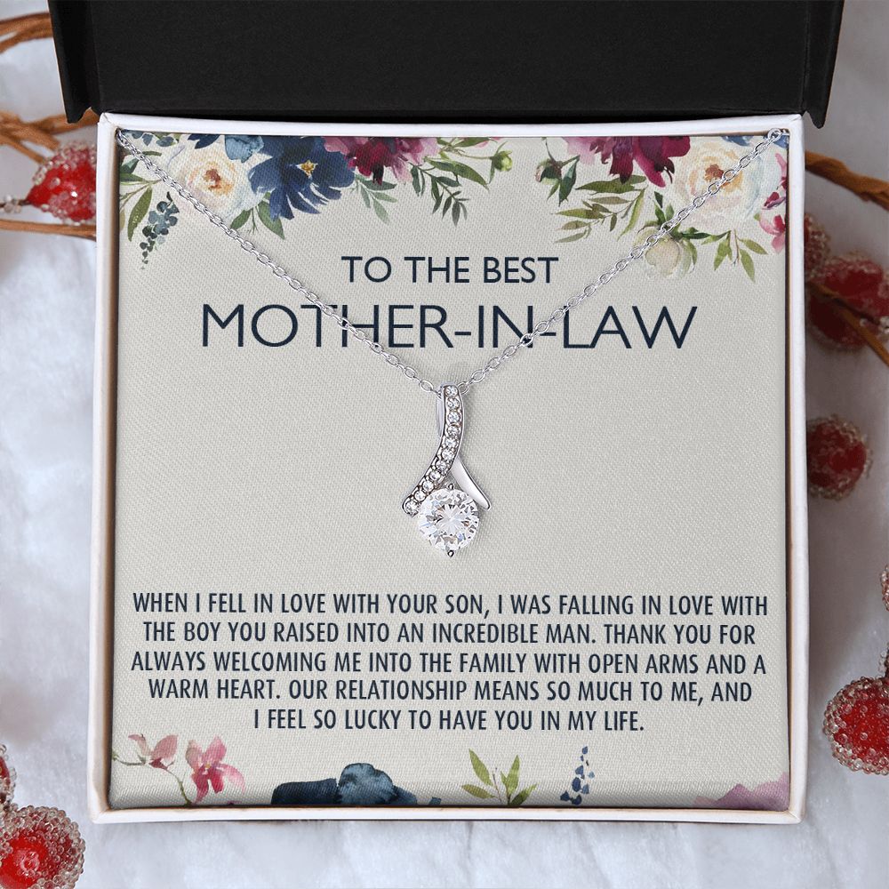 To My Mother-In-Law Gift Mothers Day Gift Necklace Mother-In-Law Gifts Jewelry Alluring Beauty Necklace