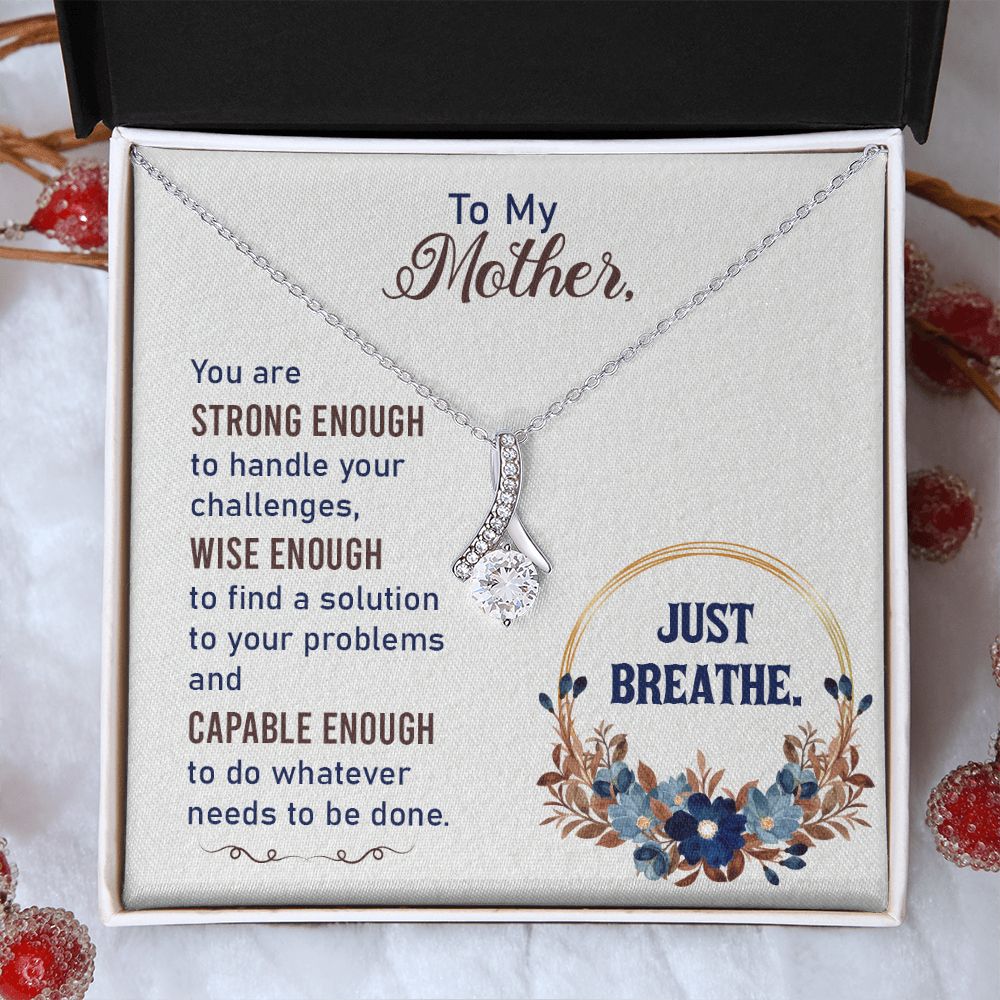 To My Mother Necklace Pendant Gift From Daughter In Law Necklace Strong Enough Gift For To Mom Happy Mother's Day Mother In Law Gift On Birthday Anniversary Gift 30821 Alluring Beauty Necklace
