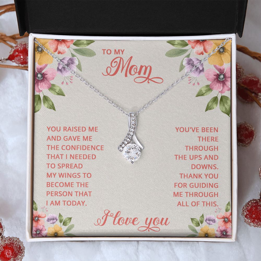 Mom Necklace Gifts for Mom from Daughter to Mom Gifts for Mothers Day from Daughter, To My Mom Necklace from Daughter to Mom Birthday Gifts Necklace with Message Card and Gift Box16 Alluring Beauty Necklace