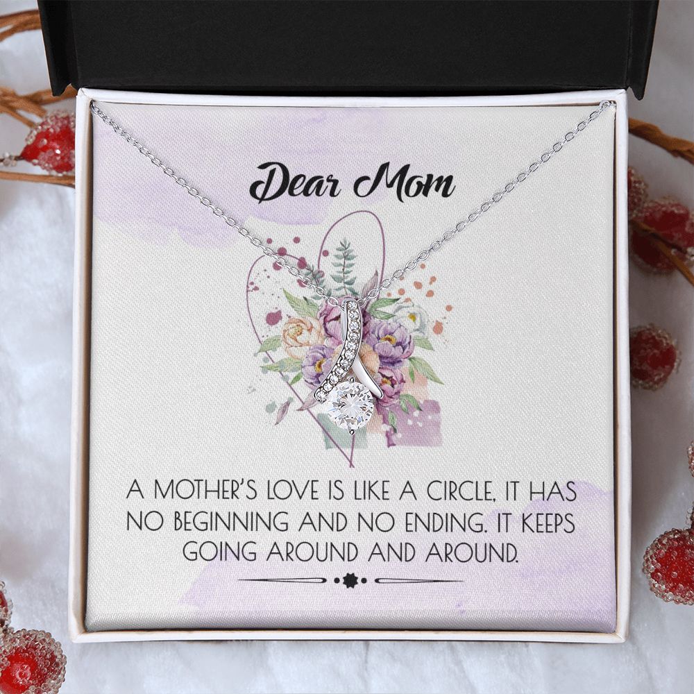 To My Mom Necklace Pendant Gift From Daughter Or Son Happy Mother's Day Gift For Mom Birthday, Anniversary Alluring Beauty Necklace