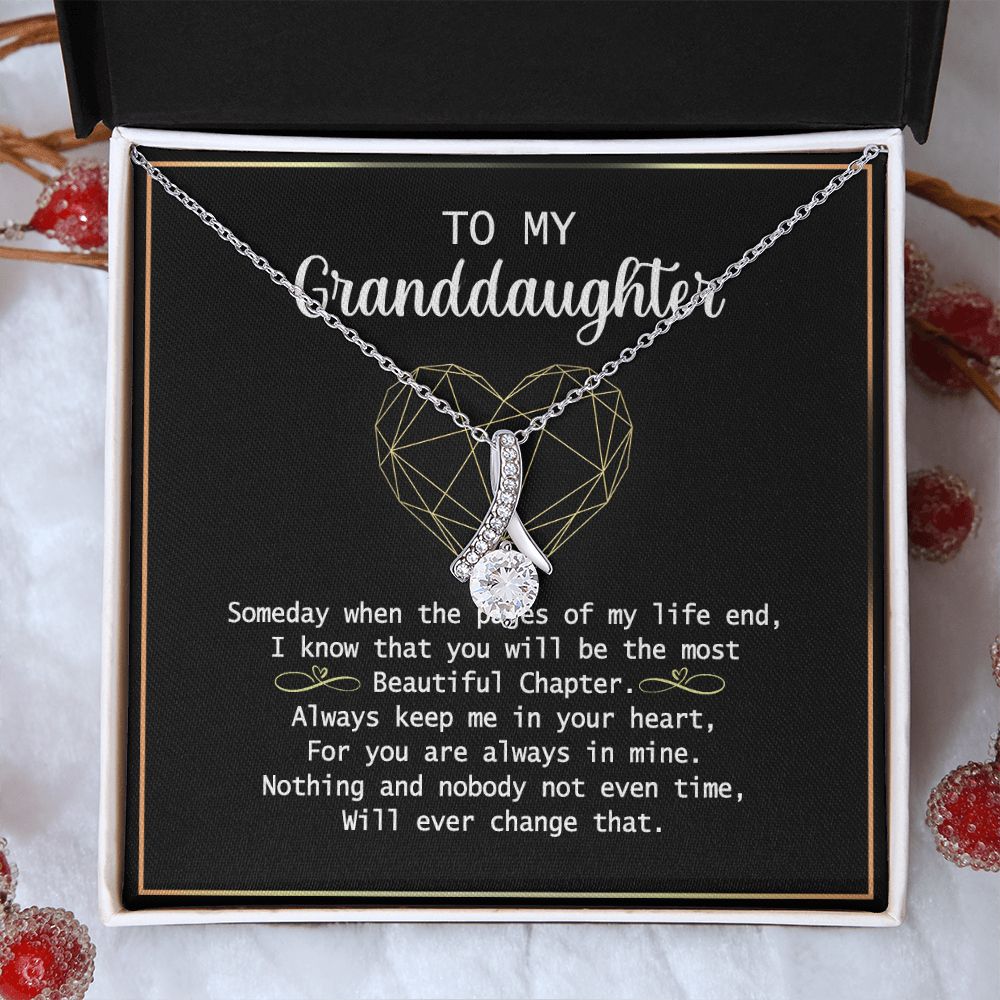 To my Granddaughter Necklace Gift For Granddaughter Birthday Congrats Graduation Alluring Beauty Necklace
