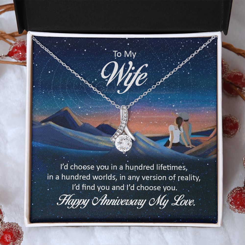 Birthday Gifts For Wife, Necklace Gifts For Wife From Husband, To My Wife Jewelry For Women , To My Wife Necklace  from Husband Wedding Anniversary Present For Wife, Beautiful Wife Jewelry Christmas26 Alluring Beauty Necklace