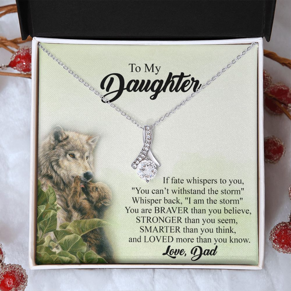 Mother Daughter Gift Ideas, To My Daughter Gift Necklace from Mom, Jewelry Pendant Present for Daughter, Birthday Christmas Gift Graduation Gifts for Daughters, Mother and Daughter Necklace 27 Alluring Beauty Necklace