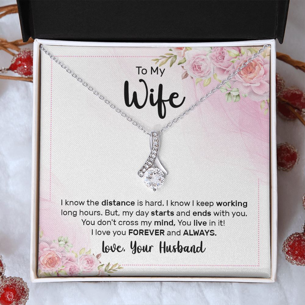 Birthday Gifts For Wife, Necklace Gifts For Wife From Husband, To My Wife Jewelry For Women , To My Wife Necklace  from Husband Wedding Anniversary Present For Wife, Beautiful Wife Jewelry Christmas29 Alluring Beauty Necklace