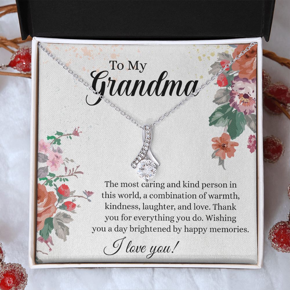To My Grandma Necklace, Gift for Grandmother Necklace, Mothers Day Gift For Grandma Nana, Grandma Jewelry From Grandchildren GrandKids , Jewelry Box Gift For Grandma Grandmother3 Alluring Beauty Necklace