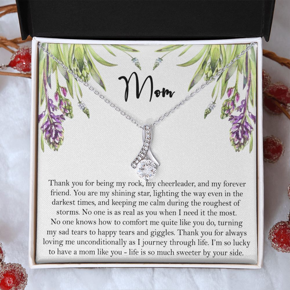 To My Mom Necklace, Gift For Mom, Mother's Day Gift from Daughter, Mom Jewelry Gift for Mothers Day, Birthday Gift for Mother, Moms Gift from Daughter Son, Necklace for Mom Mother 6 Alluring Beauty Necklace