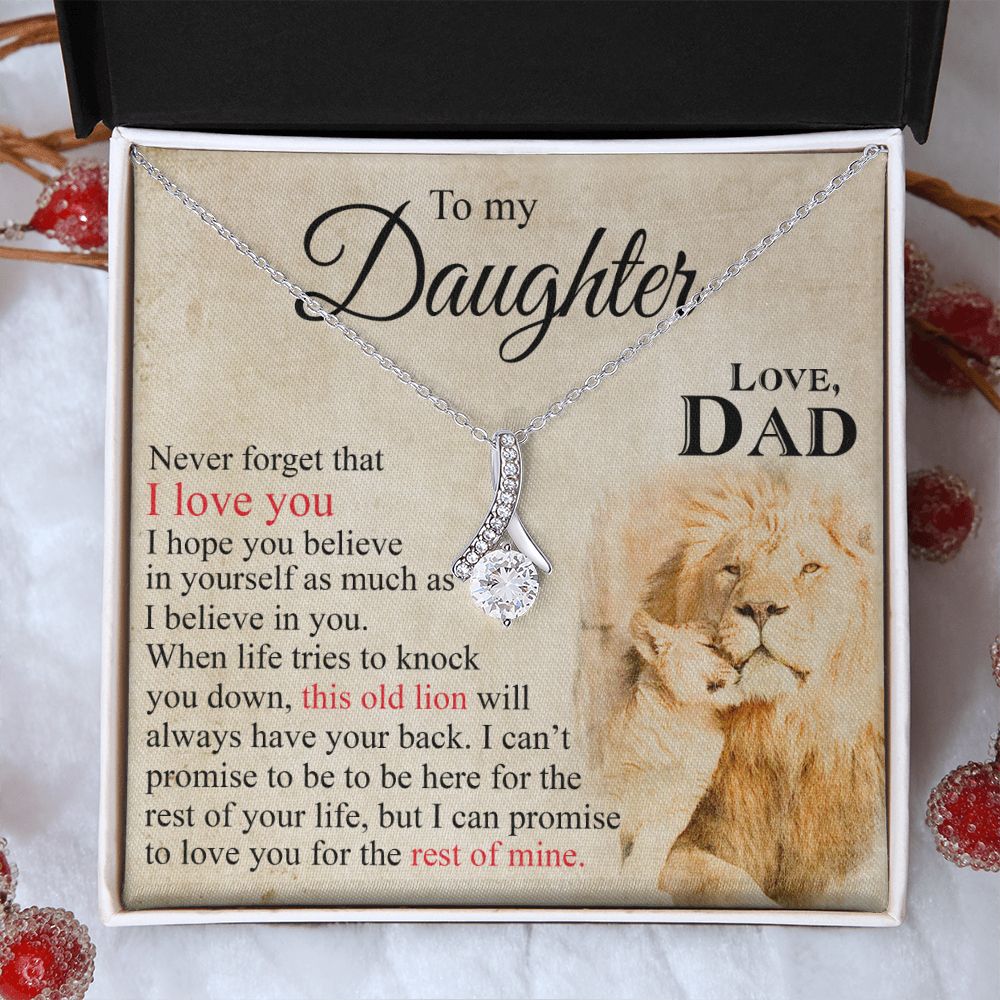 Mother Daughter Gift Ideas, To My Daughter Gift Necklace from Mom, Jewelry Pendant Present for Daughter, Birthday Christmas Gift Graduation Gifts for Daughters, Mother and Daughter Necklace 23 Alluring Beauty Necklace