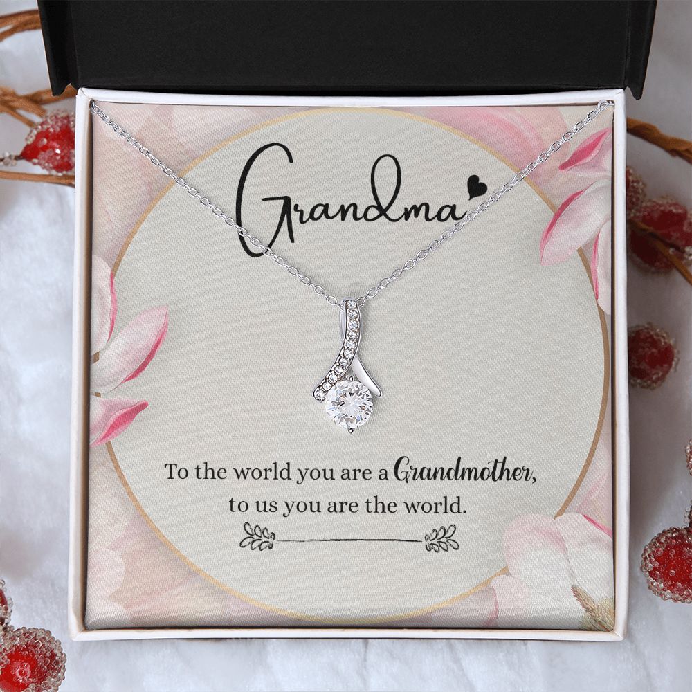 To My Grandma Necklace, Gift for Grandmother Necklace, Mothers Day Gift For Grandma Nana, Grandma Jewelry From Grandchildren GrandKids , Jewelry Box Gift For Grandma Grandmother8 Alluring Beauty Necklace
