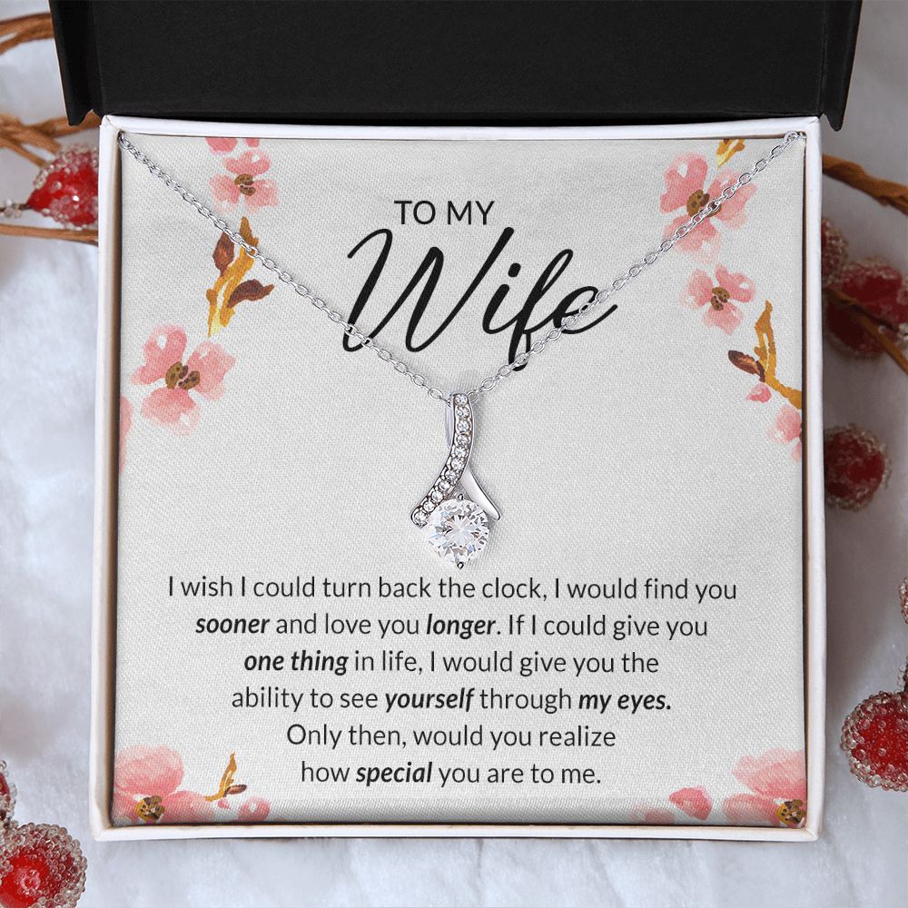 Birthday Gifts For Wife, Necklace Gifts For Wife From Husband, To My Wife Jewelry For Women , To My Wife Necklace  from Husband Wedding Anniversary Present For Wife, Beautiful Wife Jewelry Christmas11 Alluring Beauty Necklace