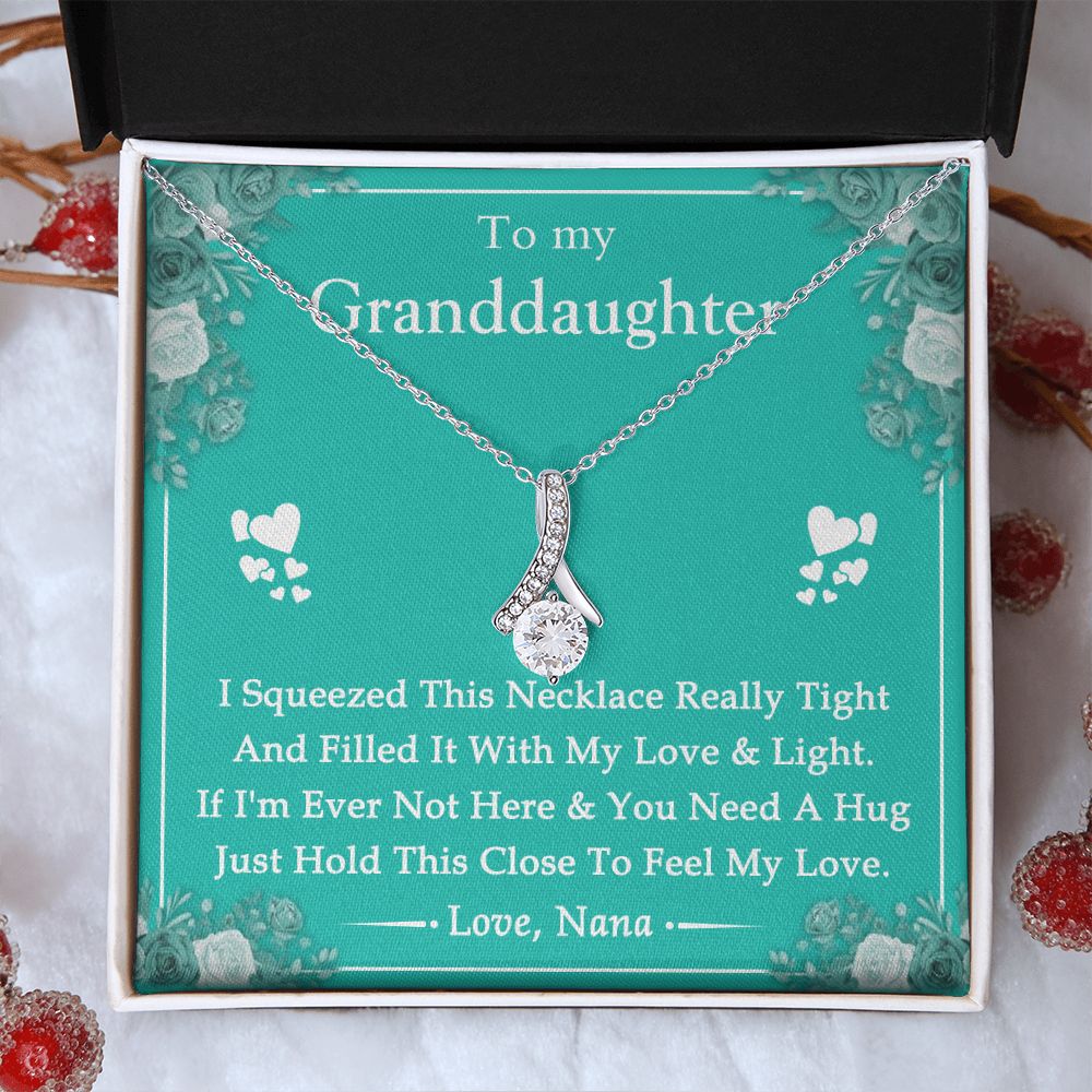 My Granddaughter Love Knot Necklace, Granddaughter Jewelry, Granddaughter Gift Alluring Beauty Necklace