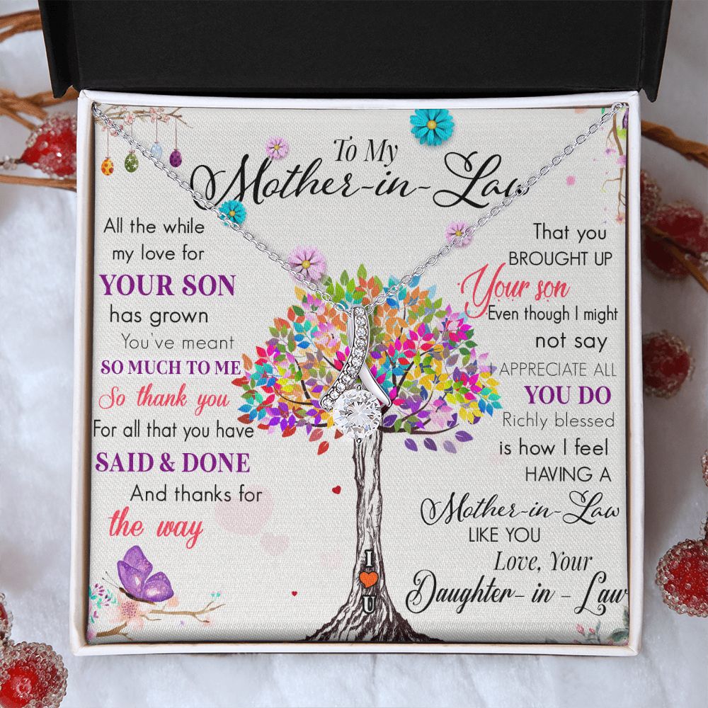 Mother in Law Necklace, Jewelry for Women, Future Mother in Law Gifts from Daughter in Law, Mother of Bride Gifts For Mother in Law, Birthday Gifts For Mother In Law From Daughter In Law72323 Alluring Beauty Necklace