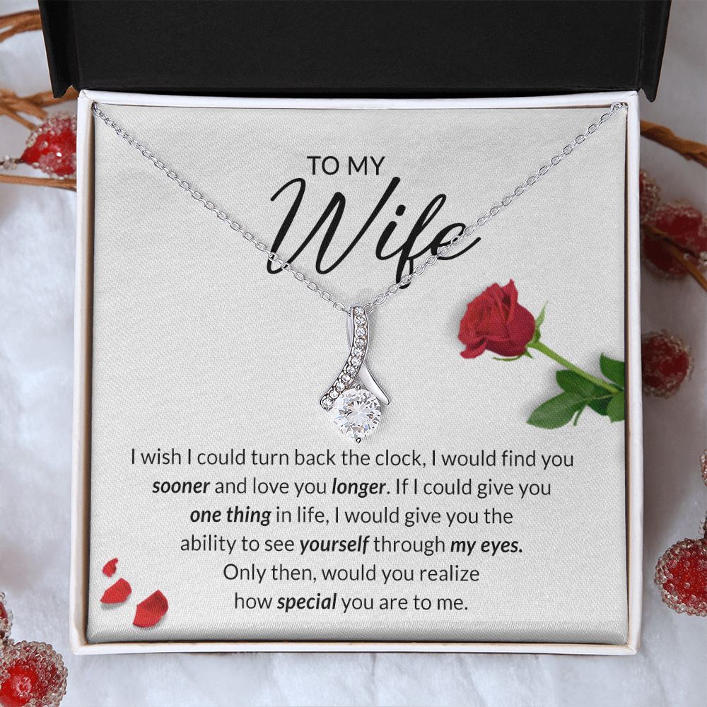 Birthday Gifts For Wife, Necklace Gifts For Wife From Husband, To My Wife Jewelry For Women , To My Wife Necklace  from Husband Wedding Anniversary Present For Wife, Beautiful Wife Jewelry Christmas22 Alluring Beauty Necklace