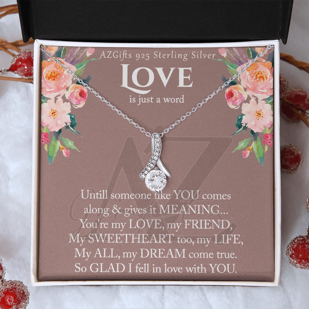 To My Wife Necklace from Husband, Luxury Necklace for Women, Personaled Alluring Beauty Necklace