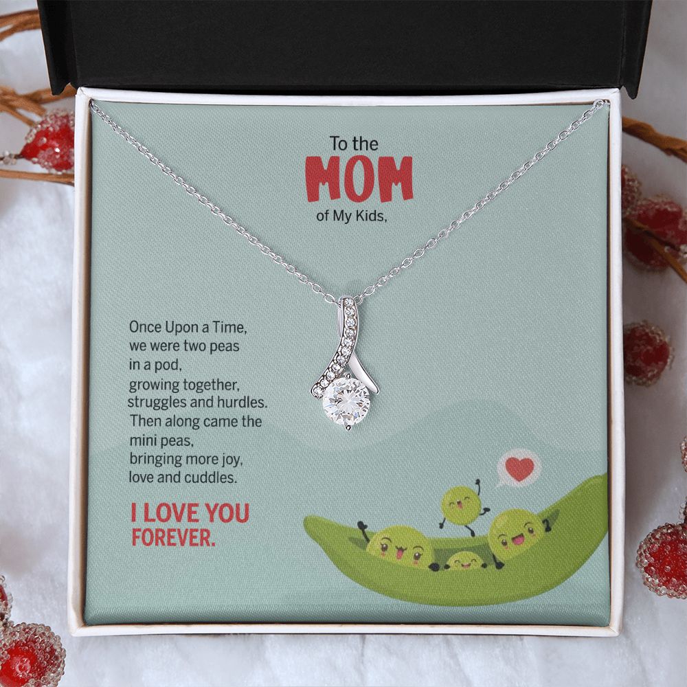 To My Mom Peas Pod Necklace From Kids, Gift For Mom On Mother's Day Jewelry Mom Alluring Beauty Necklace