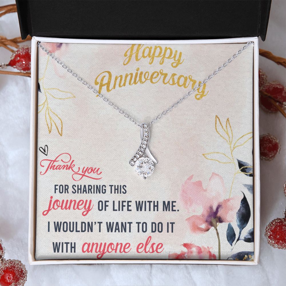 To My Wife Necklace, Wedding Anniversary Jewelry For Women, Necklace For Wife from Husband, Gift For Wife Birthday Gifts From Husband Necklace, Jewelry With Message Card In A Gift Box9 Alluring Beauty Necklace