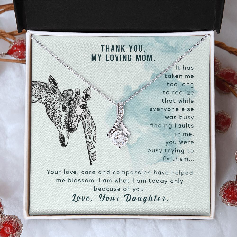 To My Thank You My Loving Mom Giraffe Necklace Pendant Gift From Mom Necklace Gift For To Daughter Birthday Daughter In Law Gift On Birthday Anniversary Gift 30821 Alluring Beauty Necklace