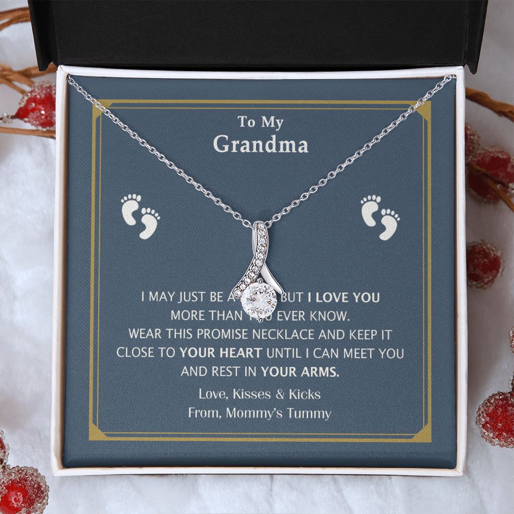 To My Grandma Necklace, Gift for Grandmother Necklace, Mothers Day Gift For Grandma Nana, Grandma Jewelry From Grandchildren GrandKids , Jewelry Box Gift For Grandma Grandmother17 Alluring Beauty Necklace