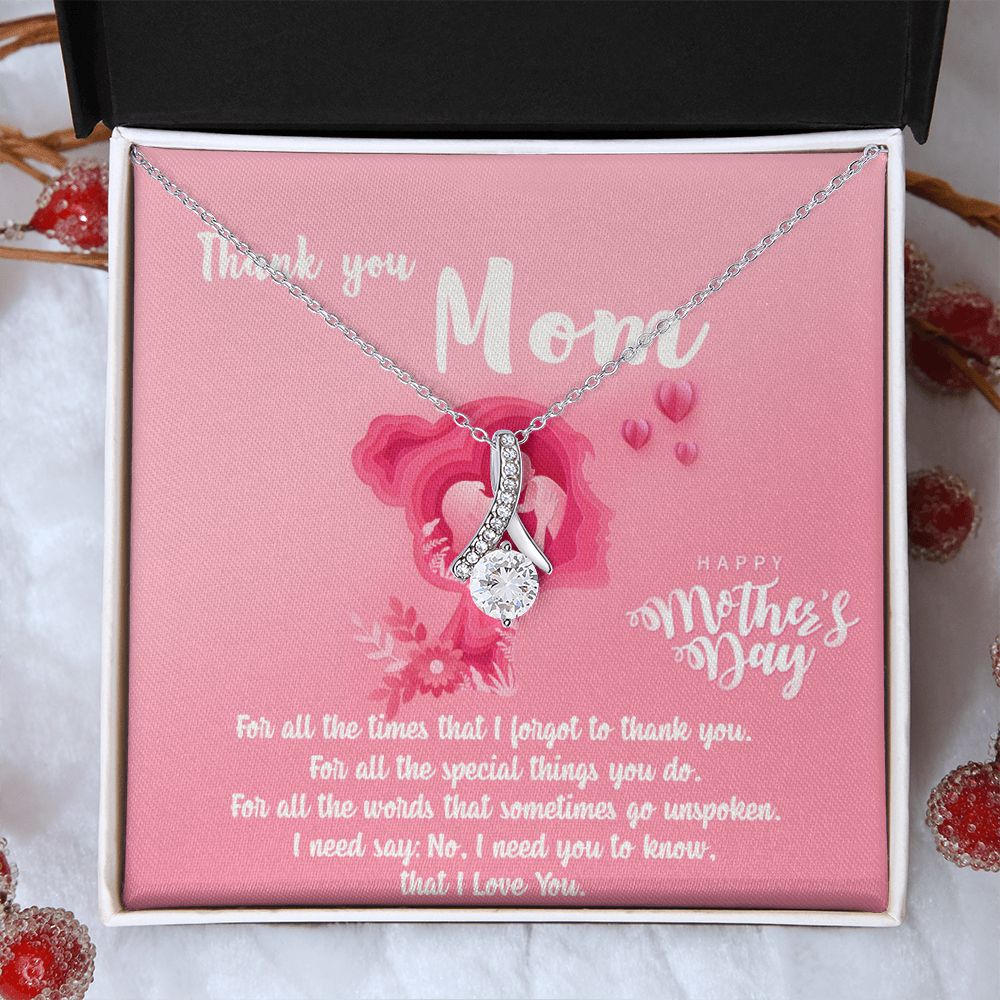 Mom Necklace Gifts for Mom from Daughter to Mom Gifts for Mothers Day from Daughter, To My Mom Necklace from Daughter to Mom Birthday Gifts Necklace with Message Card and Gift Box5 Alluring Beauty Necklace
