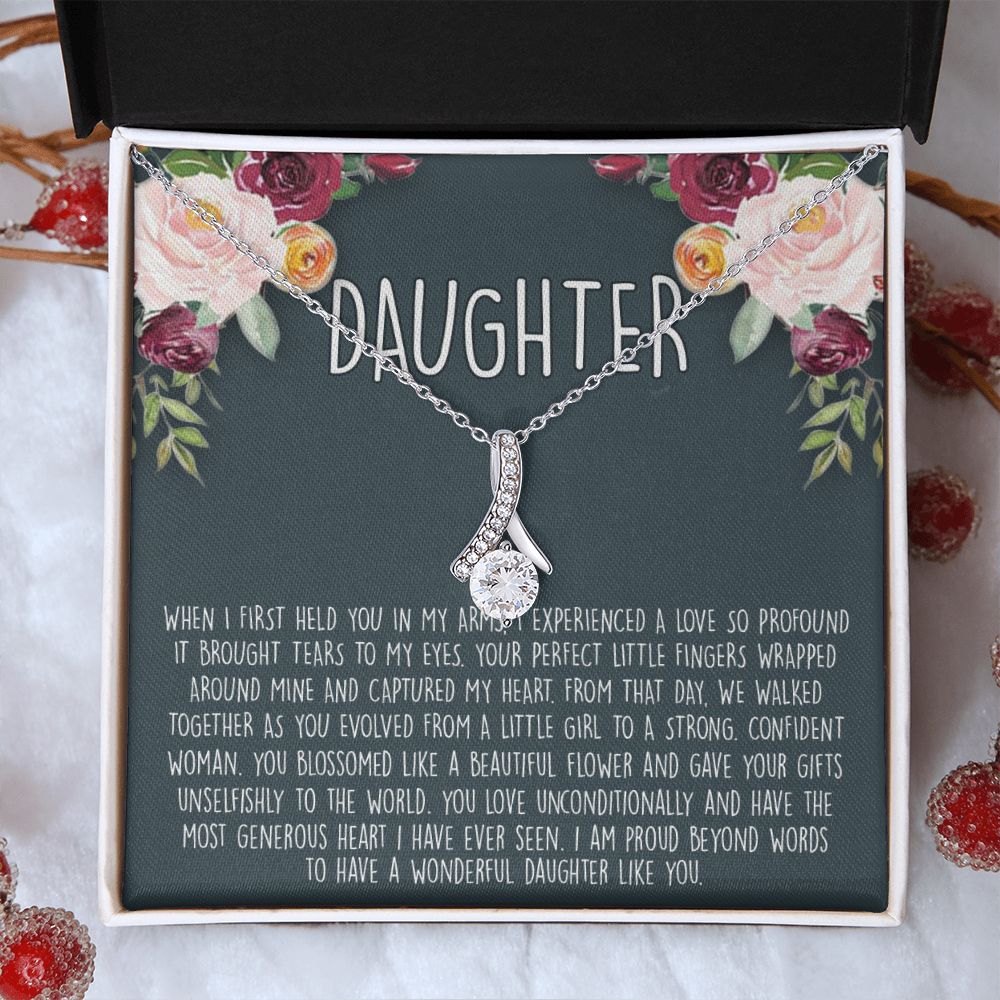 Daughter Necklace Gift for Daughter, Daughter Jewelry, Mother Daughter Alluring Beauty Necklace