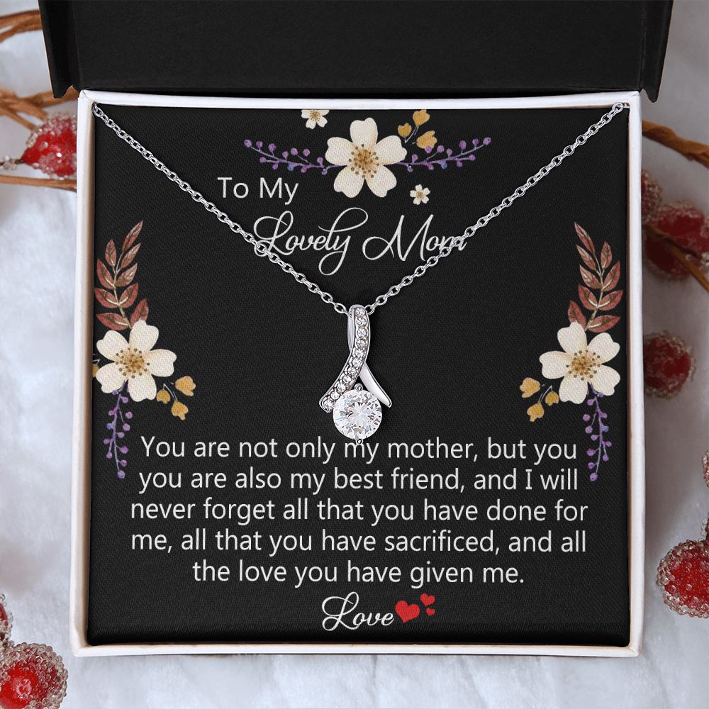 To My Mom Necklace, Gift For Mom, Mother's Day Gift from Daughter, Mom Jewelry Gift for Mothers Day, Birthday Gift for Mother, Moms Gift from Daughter Son, Necklace for Mom Mother15 Alluring Beauty Necklace
