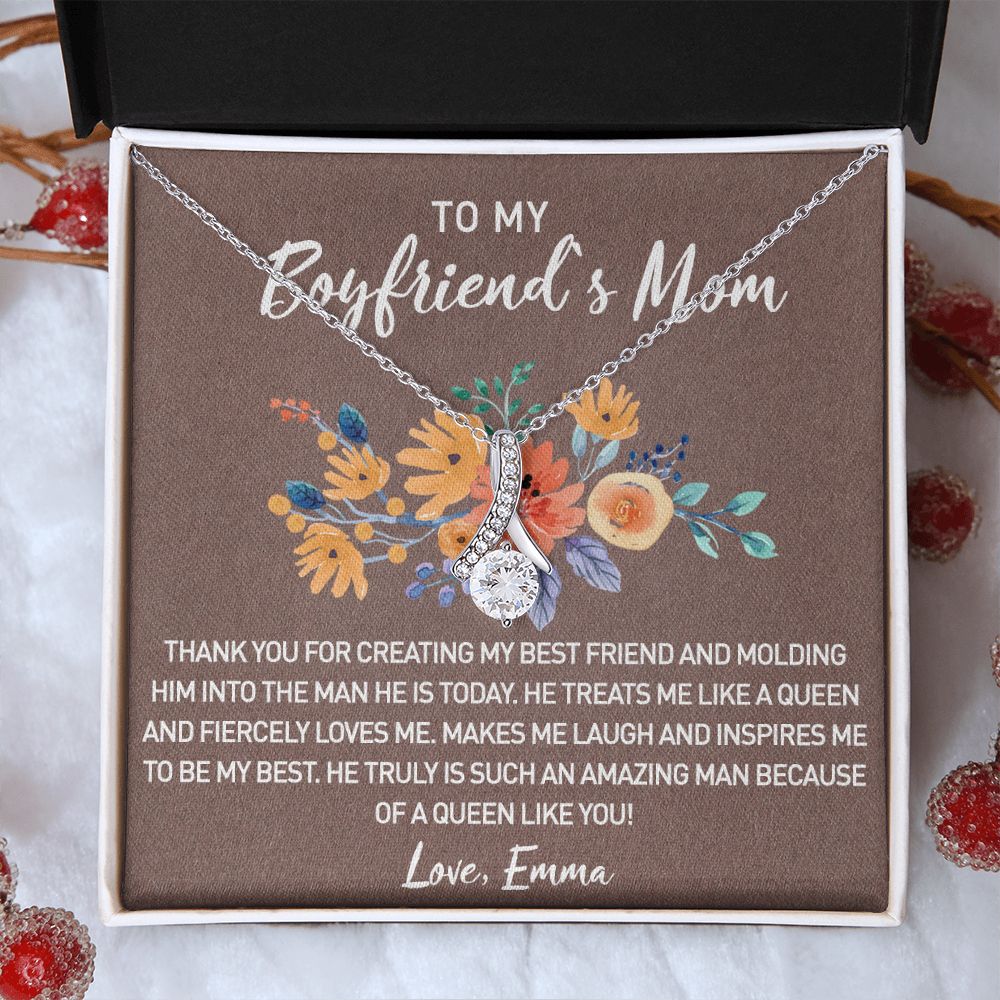 Gift for Boyfriend's Mom, Boyfriend Mom Gift, To My Boyfriends Mom's Gift, Mother's Day Gift for Boyfriends Mom, Boyfriend Mom Alluring Beauty Necklace