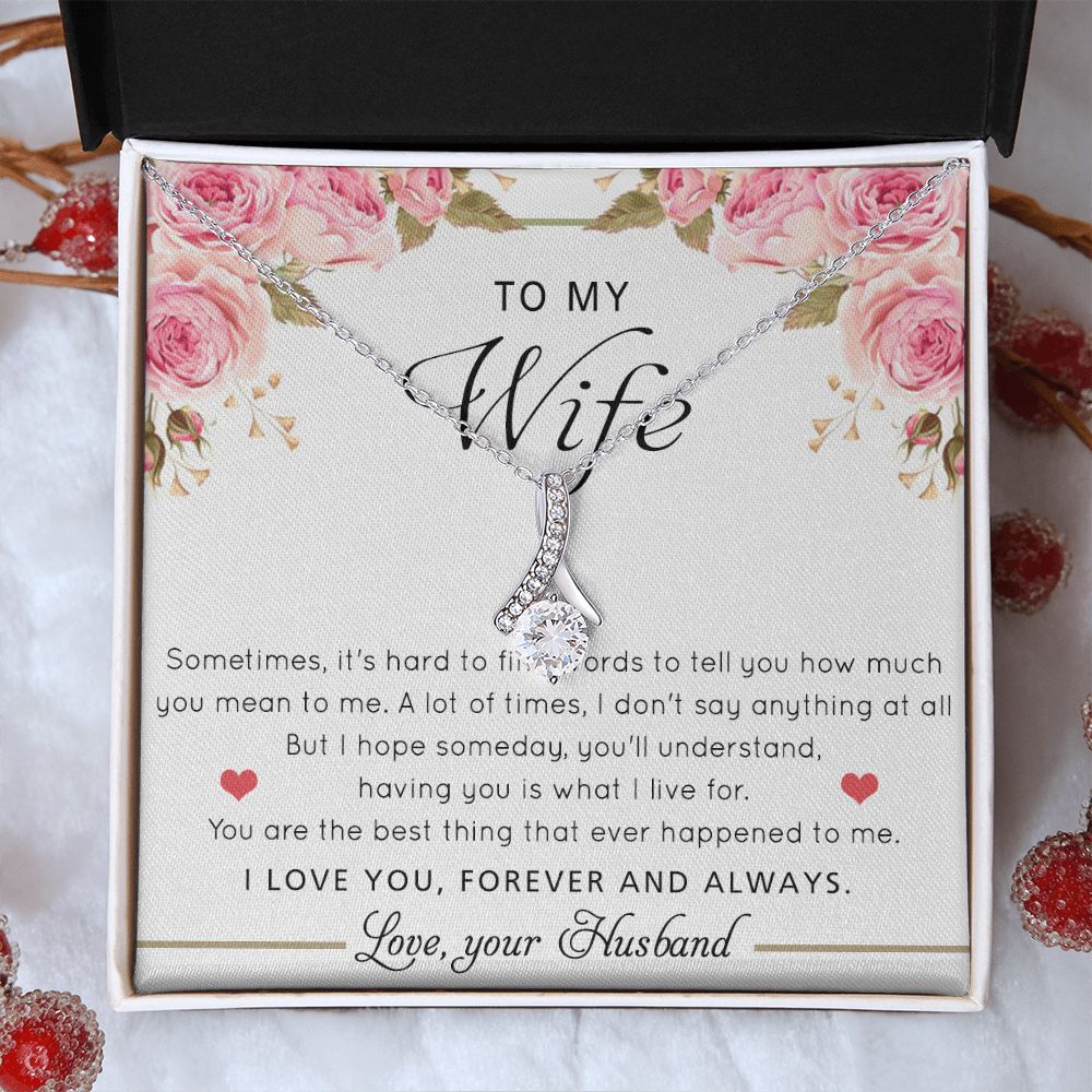 To My Wife Necklace Gift For Wife Birthday Gift For Wife Romantic Gifts For Her Alluring Beauty Necklace