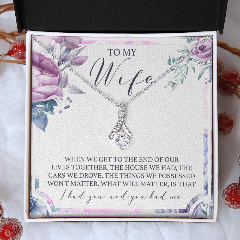 Birthday Gifts For Wife, Necklace Gifts For Wife From Husband, To My Wife Jewelry For Women , To My Wife Necklace  from Husband Wedding Anniversary Present For Wife, Beautiful Wife Jewelry Christmas 5 Alluring Beauty Necklace