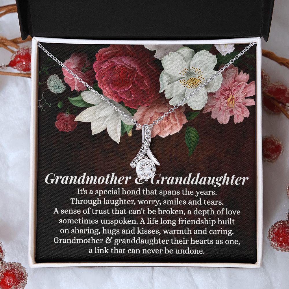 To My Grandma Necklace, Gift for Grandmother Necklace, Mothers Day Gift For Grandma Nana, Grandma Jewelry From Grandchildren GrandKids , Jewelry Box Gift For Grandma Grandmother11 Alluring Beauty Necklace