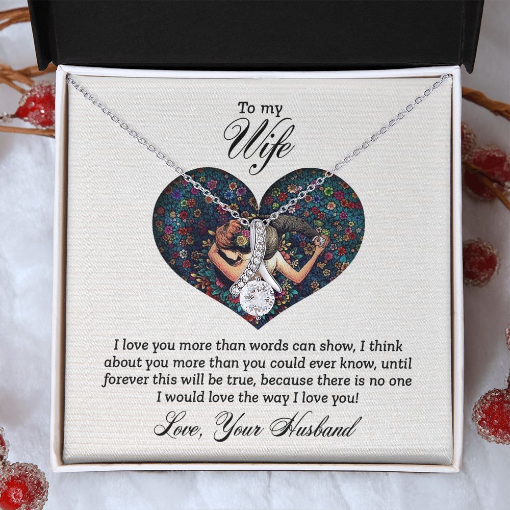 Birthday Gifts For Wife, Necklace Gifts For Wife From Husband, To My Wife Jewelry For Women , To My Wife Necklace  from Husband Wedding Anniversary Present For Wife, Beautiful Wife Jewelry Christmas23 Alluring Beauty Necklace