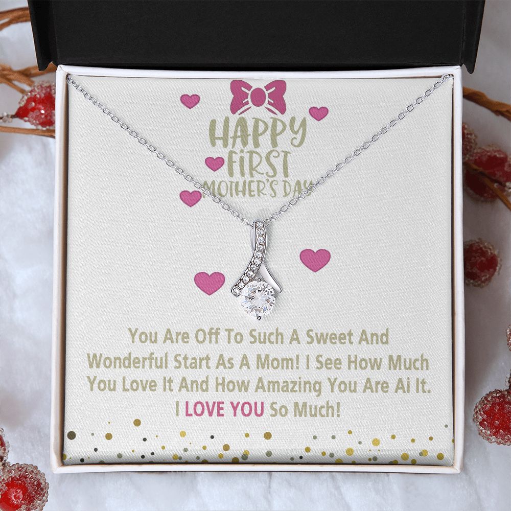 Mom Necklace Gifts for Mom from Daughter to Mom Gifts for Mothers Day from Daughter, To My Mom Necklace from Daughter to Mom Birthday Gifts Necklace with Message Card and Gift Box15 Alluring Beauty Necklace
